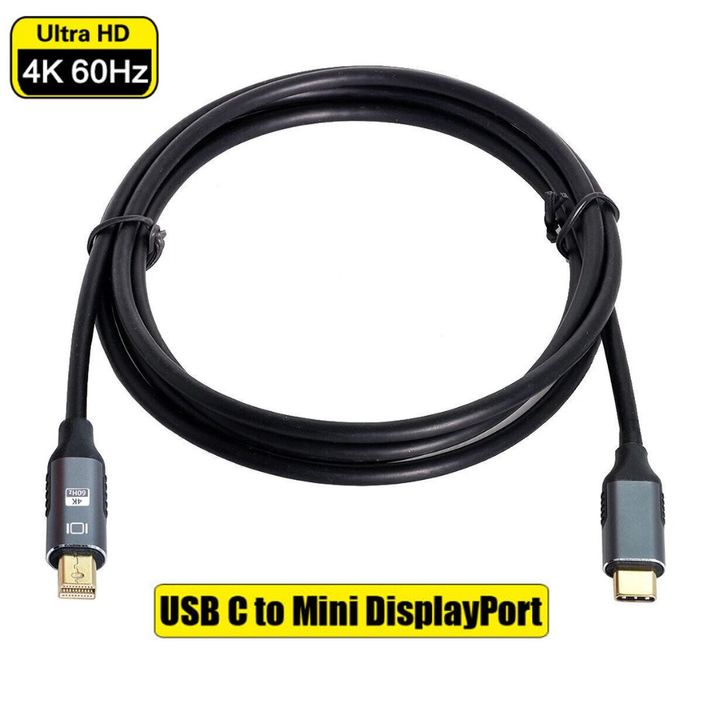 USB Type C to Mini DisplayPort Mini DP 4K 60Hz 1.8M
