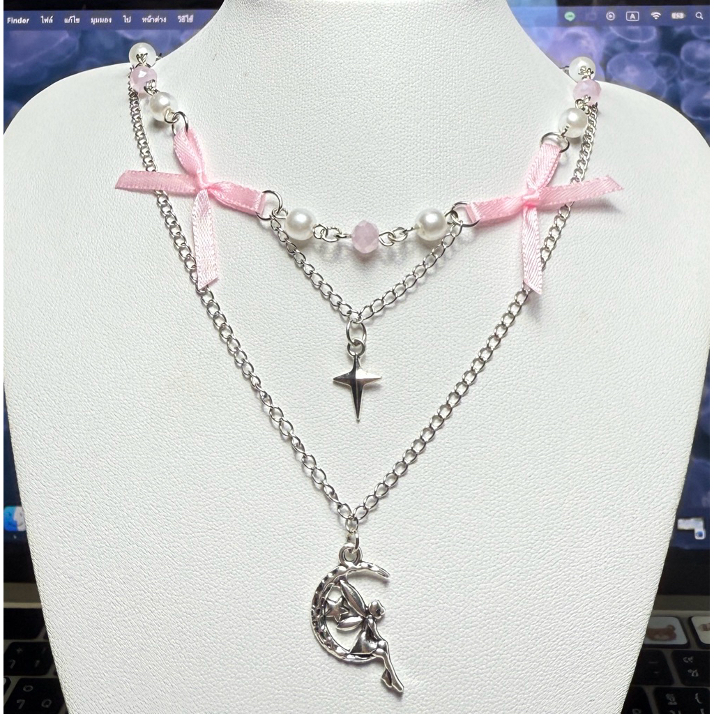 Ribbon neccklace (สร้อยคอลูกปัด) 💗🌷🧚🏻‍♀️🎀