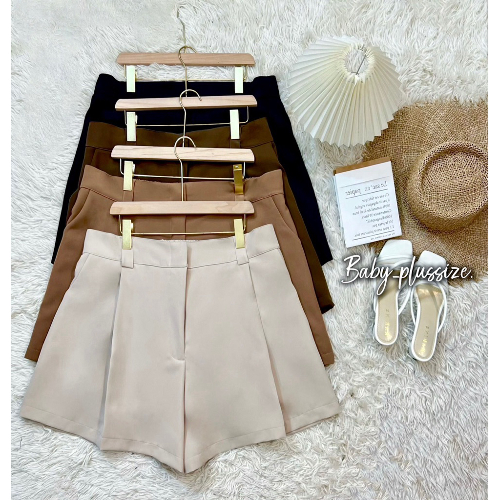 ✅เข้าเพิ่ม พร้อมส่งค่ะ/BG/กางเกงขาสั้นสาวอวบ มีไซส์เอว38-52 เอวสูง ขาบาน ทรงสวย #เสื้อผ้าไซส์ใหญ่ พลัสไซส์