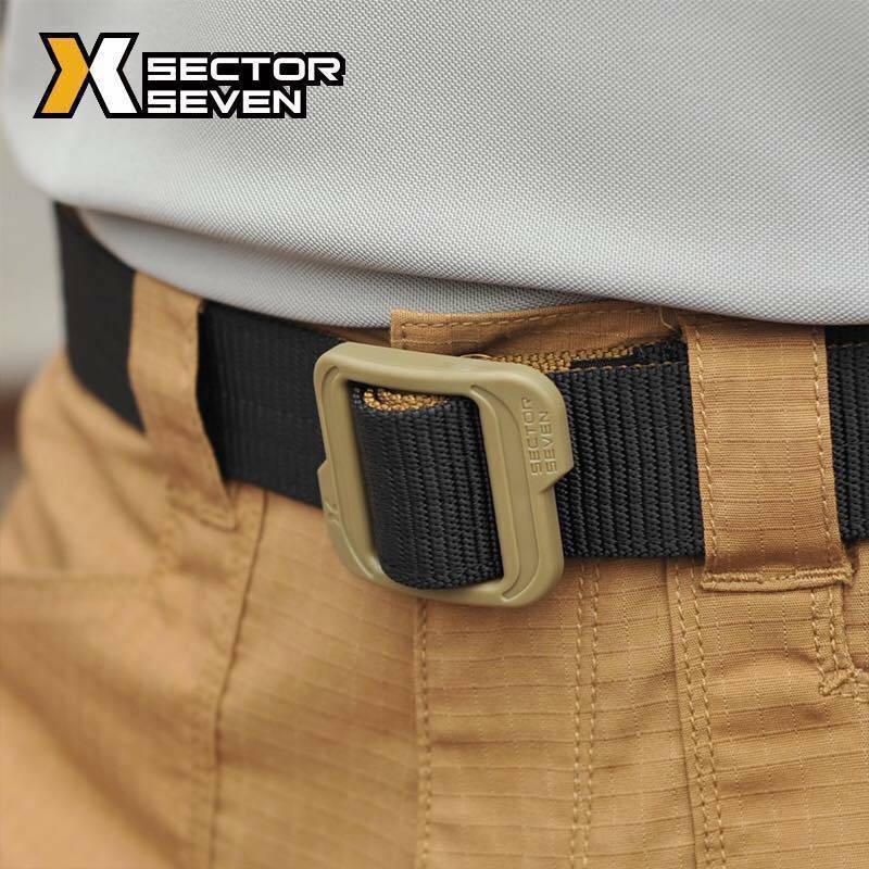 เข็มขัด Sector Seven ทูโทน หัวพลาสติก เข็มขัดยุทธวิธีใส่ได้ 2 ด้าน