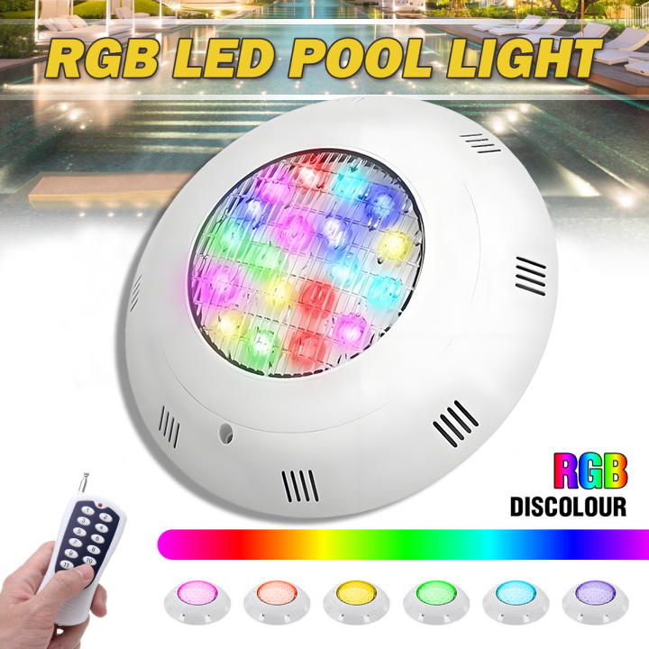 ไฟ LED สระว่ายน้ำ DC/AC 12V 25W IP68 โคมไฟใต้น้ำติดผนังกันน้ำไฟสวนพรีเมี่ยมไฟ RGB