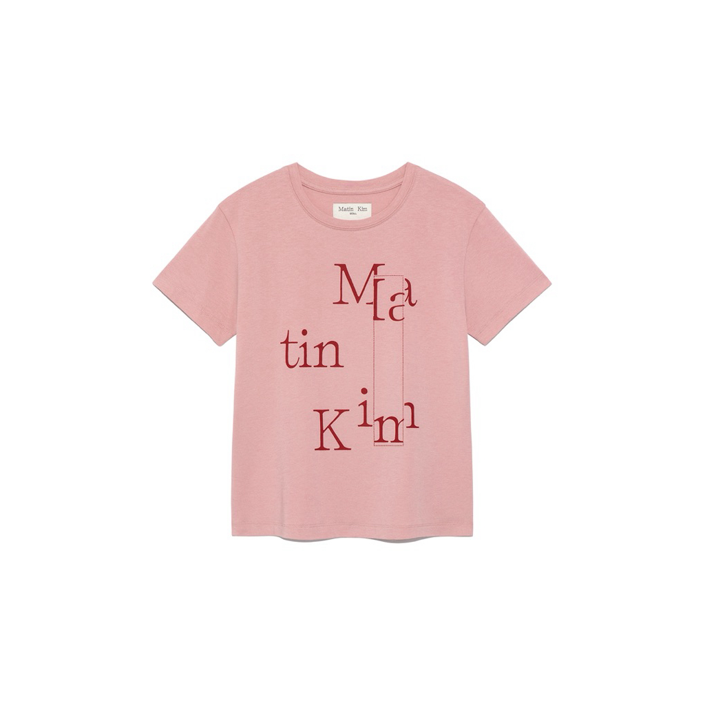 พร้อมส่ง เสื้อ Martin Kim Patchwork Graphic สีชมพู