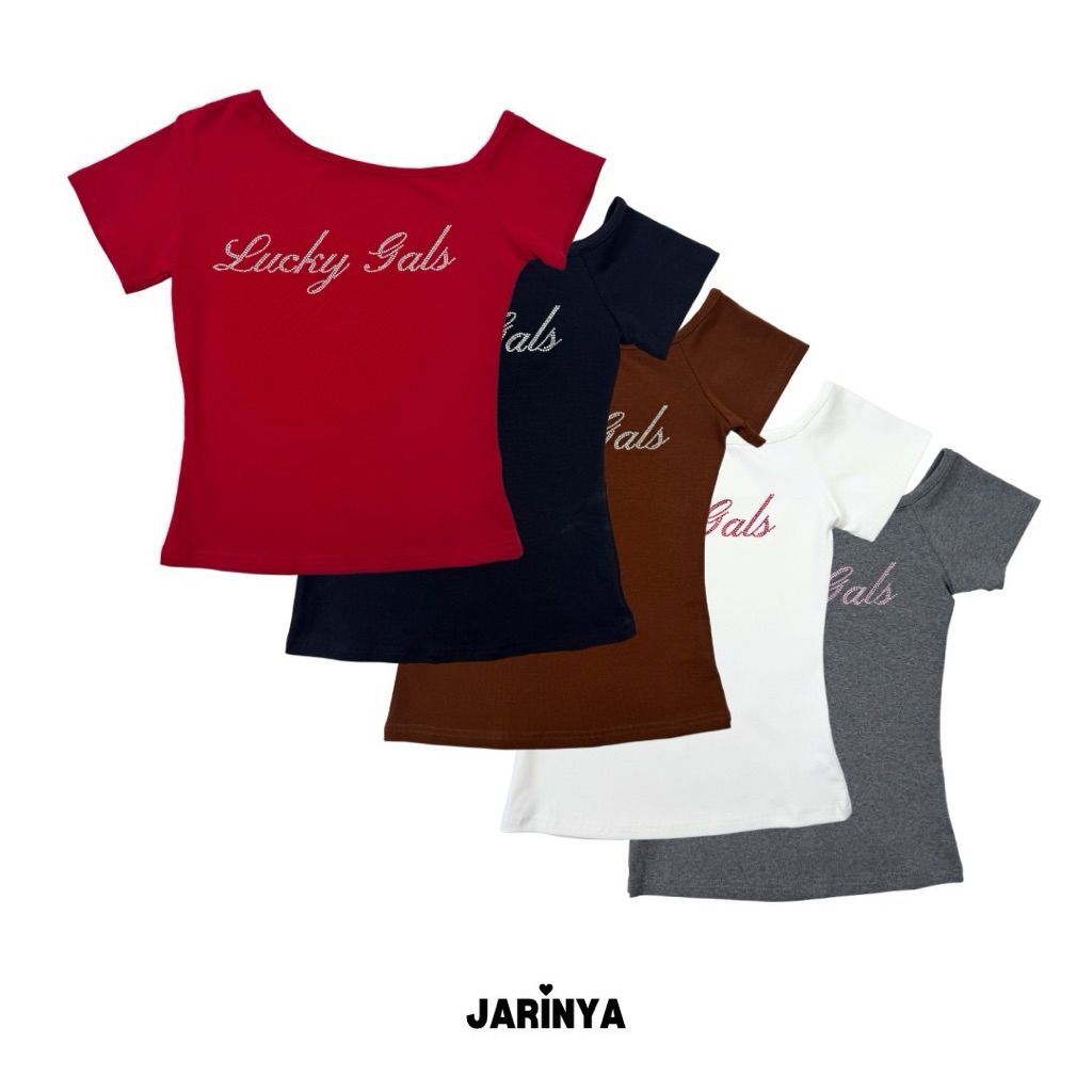 เสื้อปาดไหล่เฉียง Lucky Gals ป้าย Jarinya