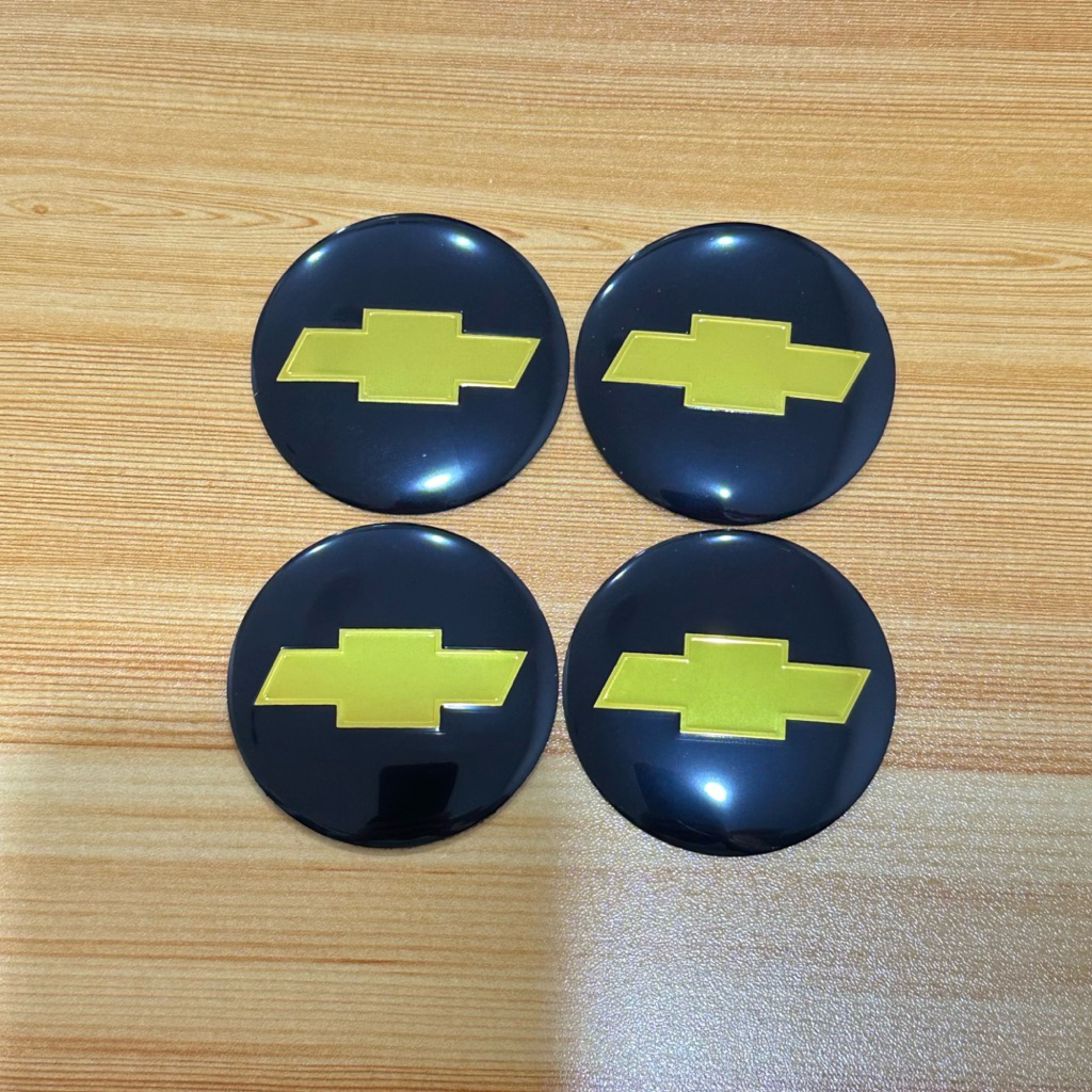 สติ๊กเกอร์ โลโก้ติดดุมล้อ CHEVROLET โลโก้ฝาครอบล้อ  ขนาด 5.6 cm  ราคาต่อชุด  มี 4 ชิ้น