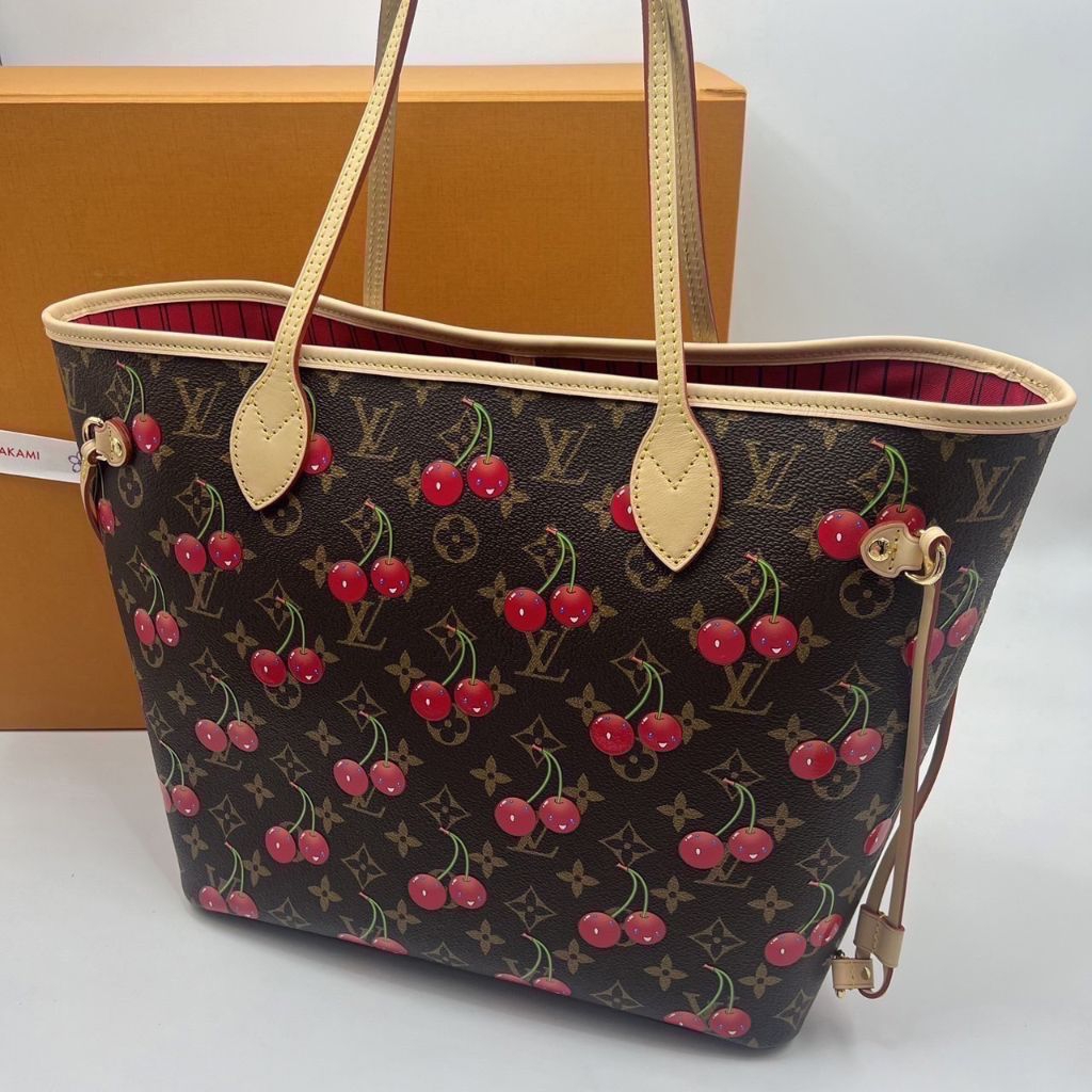 🍒 LV x TM Neverfull MM Cherry | New + Fullset | หายากสุด ส่ง EMS 💼