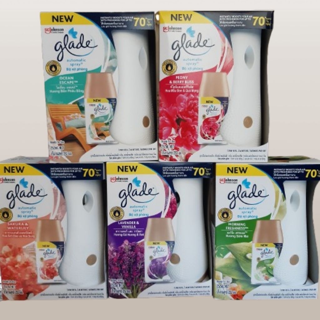 Glade สเปรย์ปรับอากาศอัตโนมัต (ตัวเครื่อง+รีฟิล+ถ่าน)