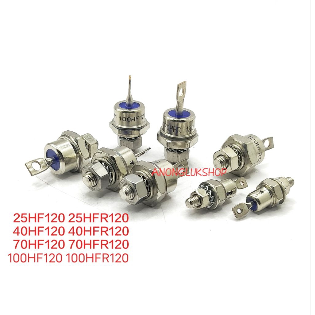 ราคา 1ตัว 👉👉 25HF120 25HFR120 40HF120 40HFR120 70HF120 70HFR120 100HF120 100HFR120 DIODE 1200V ไดโอดหัวน็อต