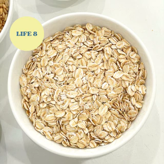 LIFE 8 ข้าวโอ๊ตรีดแบน มี อย. เกรดพรีเมียม Rolled Oat 1 kg. 500 g.