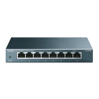 (พร้อมส่ง) TP-LINK TL-SG108 สวิตช์ 8 พอร์ต Gigabit (ตัวเหล็ก) Unmanaged ประกันศูนย์