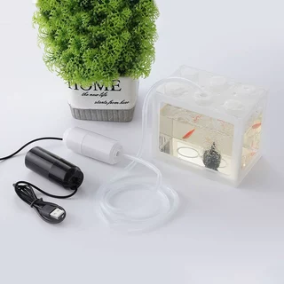 coralcoveshop ปั๊มลม ปั๊มอากาศ Mini Air Pump 280 370 ปั๊มออกซิเจนขนาดเล็กสำหรับตู้ปลา เพิ่มออกซิเจน