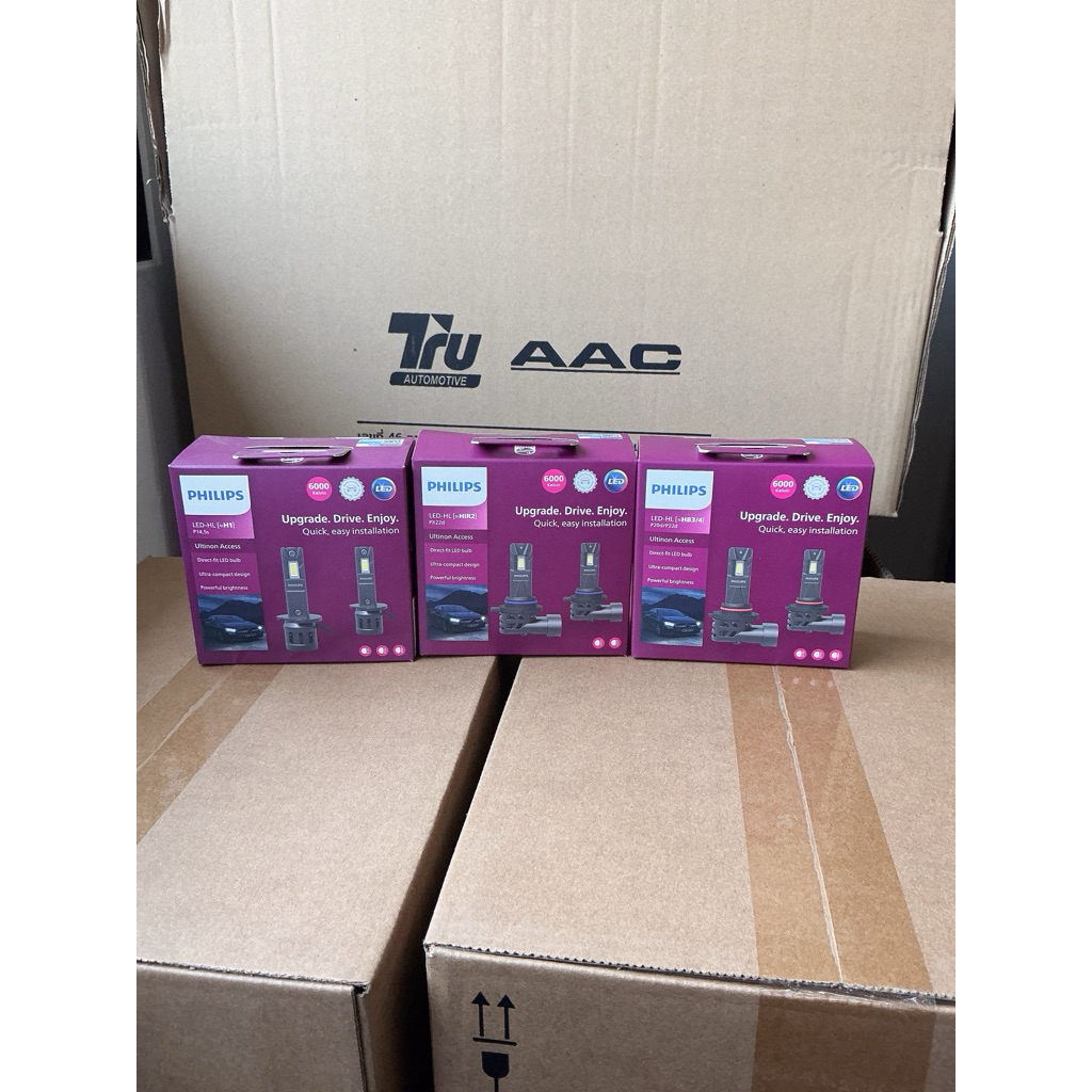 หลอดไฟหน้า LED แสงขาว 6000K PHILIPS ULTINON ACCESS U2500 รุ่นใหม่ 2024 ฟรีของแถม ประกัน1ปี