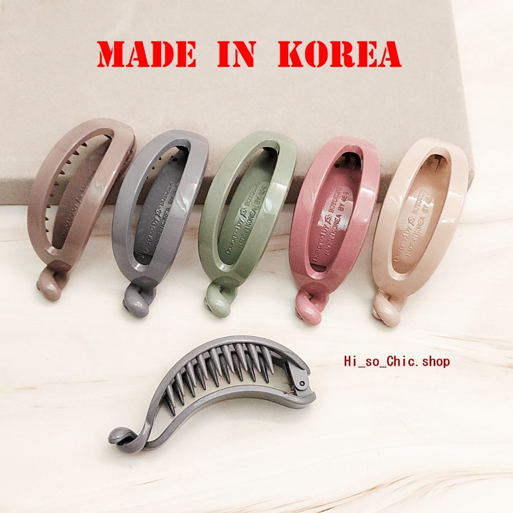 กิ๊บเกาหลี กิ๊บติดผม งานเกาหลีแท้ แทนยางมัดผมได้ made in korea เนื้อพลาสติก (ราคาต่อชิ้น)