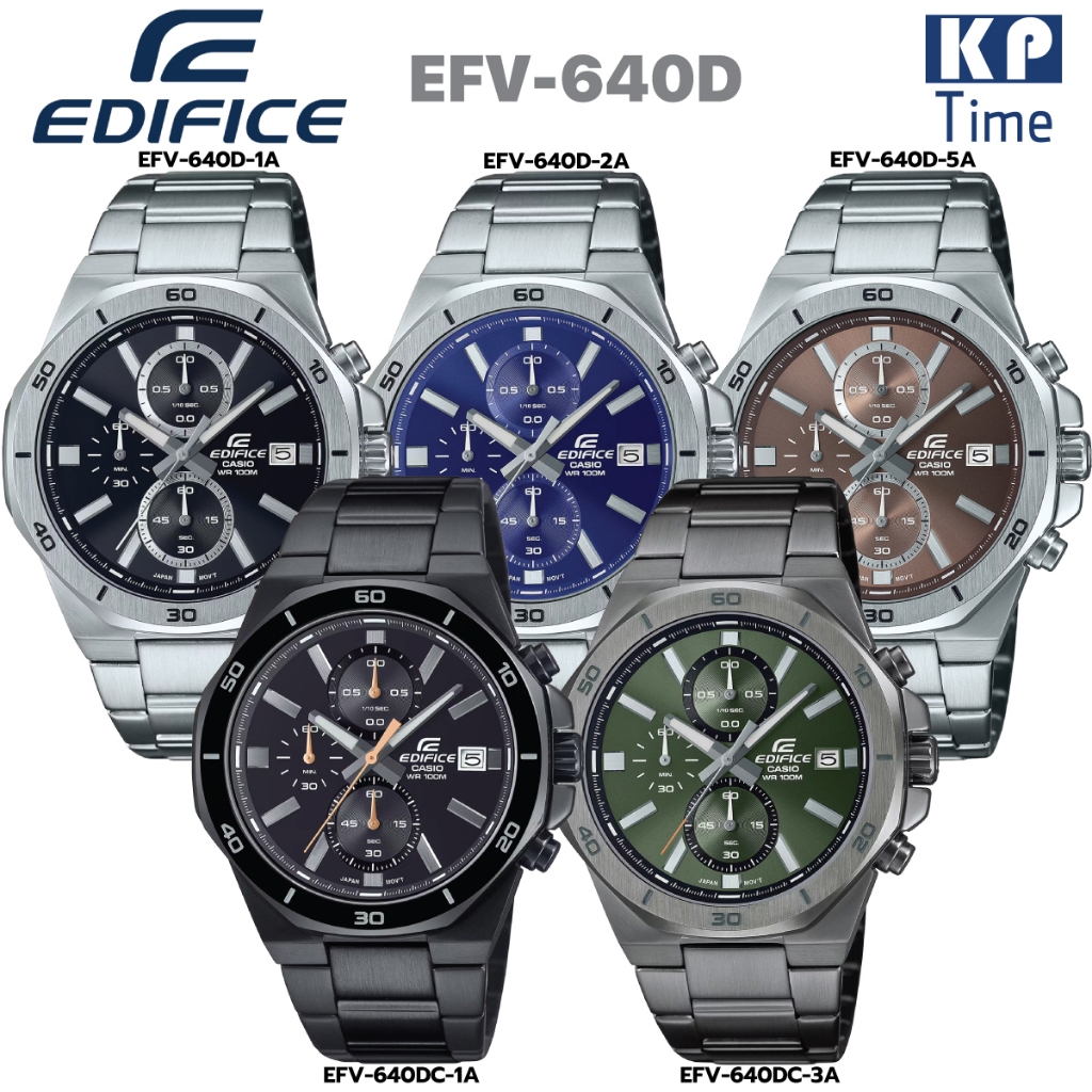 Casio Edifice นาฬิกาข้อมือผู้ชาย สายสแตนเลส รุ่น EFV-640D ของแท้ประกันศูนย์ CMG