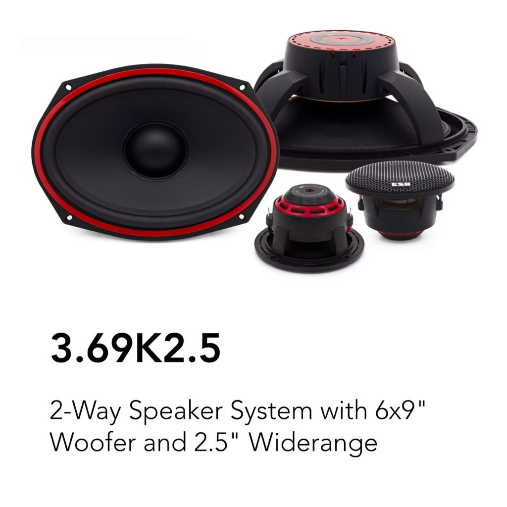 ลำโพง ESB 3.69K2.5 2-Way Speaker System with 6x9" Woofer and 2.5" Widerange