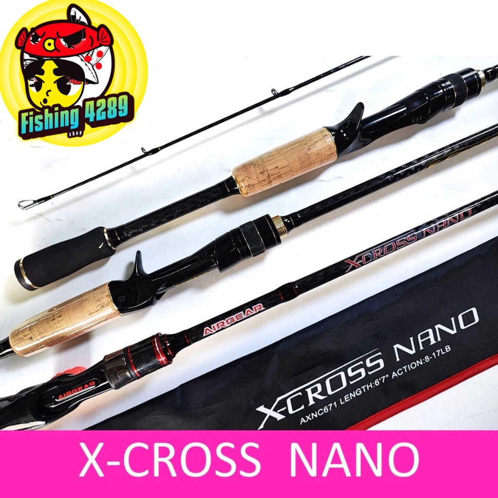 คันเบ็ด X Cross Nano Airgear By  BPO กราไฟท์แท้ 1/2ท่อน เวท 8-17/10-20lb