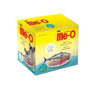 [ใหม่ หมดอายุ 2027] Me-O อาหารเปียกแมว มีโอ เพาซ์ ลูกแมว แมวโต ปลาทูน่า ไก่ ปลาทู เยลลี่ ยกโหล 12 ซอง