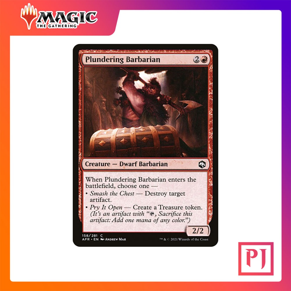 [MTG] Plundering Barbarian [AFR] [RED] [COMMON] [NORMAL] [ENG] (การ์ดเมจิค / Magic the Gathering)