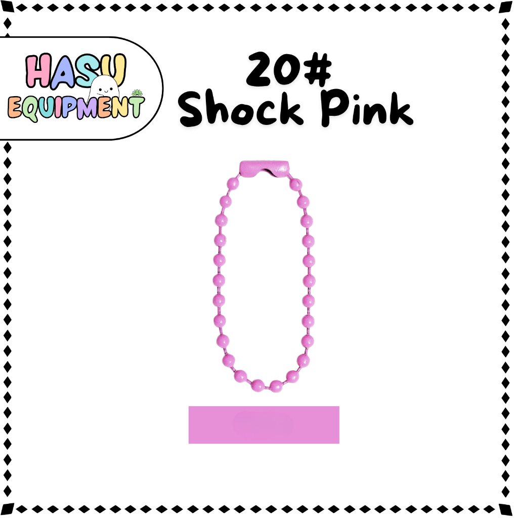 HasuEquipment 1 เส้น  Pink Tone – โซ่ไข่ปลาโทนชมพู 10cm 12cm 15cm ขนาดเม็ด 2.4mm Hasu Equipment ราคา ถูกที่สุด ดีลบีเคเค แกลเลอรีภาพที่ 4