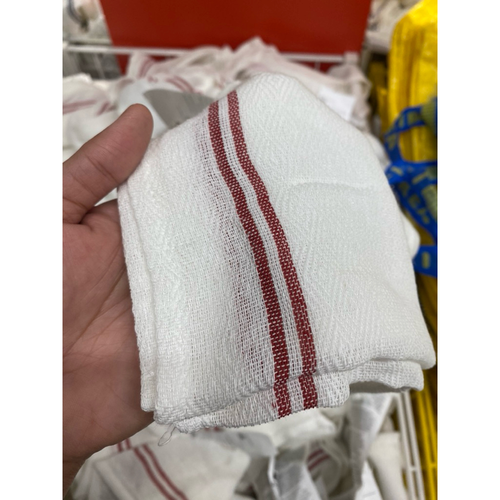 ผ้าเช็ดจาน ทำจากผ้าฝ้าย100% IKEA HILDEGUN , น้ำเงิน ,แดง, 45x60 ซม. เซต 3ชิ้น