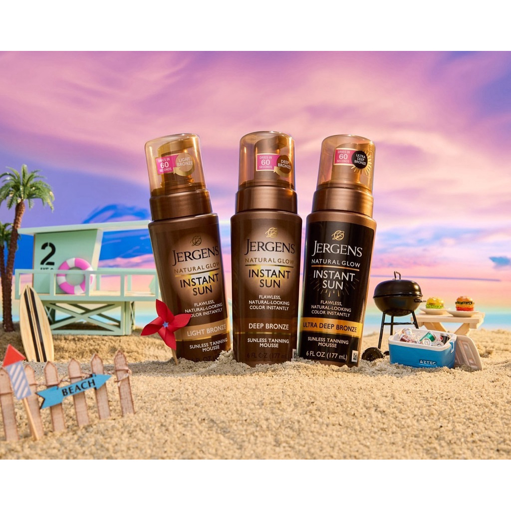 Jergens Natural Glow Instant Sun Sunless Tanning Mousse 6 oz, 177 ml