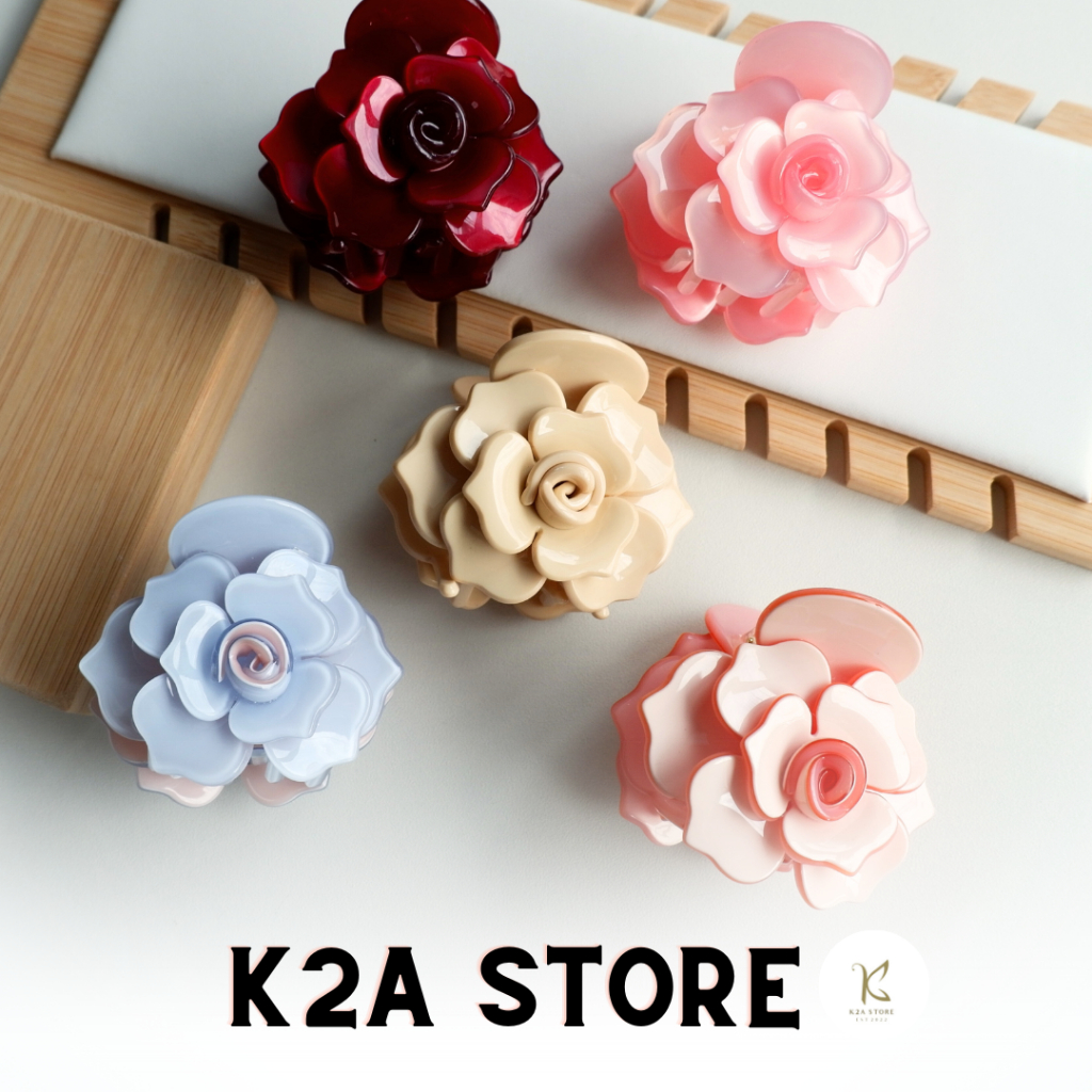 กิ๊บหนีบผมอะซิเตทรูปดอกไม้ Call Me Rose สินค้าแฟชั่น ขนาด 6.5 cm ++พร้อมส่งจากไทย++
