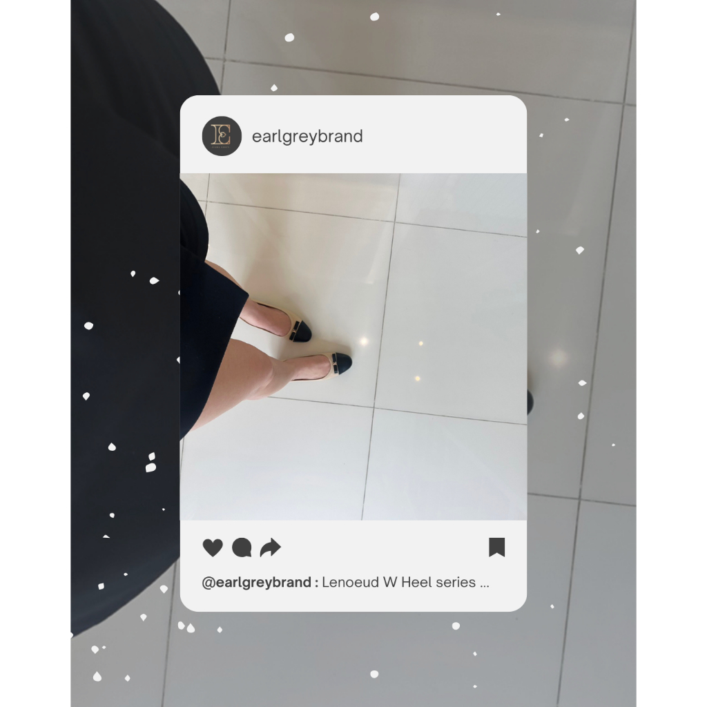 EARL GREY รองเท้าหนังแกะแท้  รุ่น Lenoeud W Heel series in Latte - รูปที่ 3