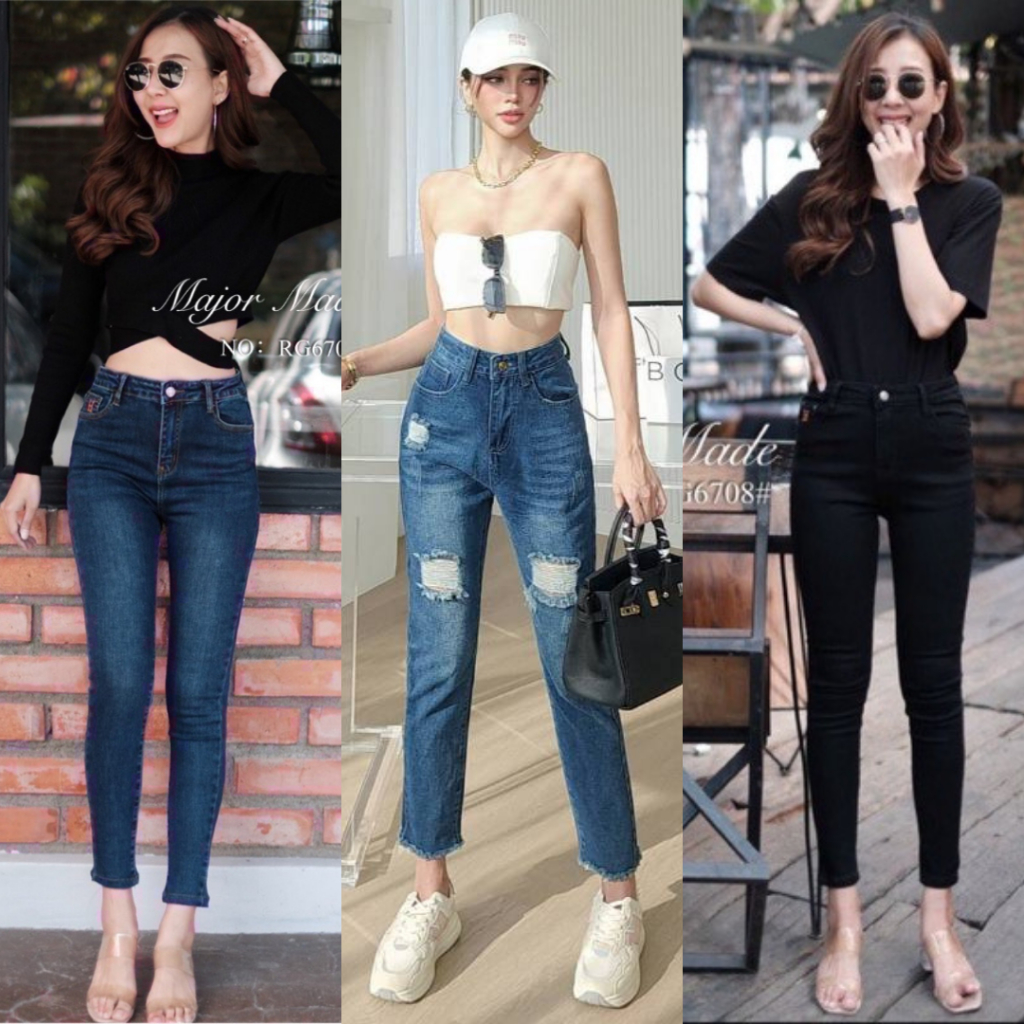 Cottoncandy  Bovy vintage jeans / .Tory.​Jeans กางเกงยีนส์สวยพรีเมียม 5502 #RG6708 #RG6707 T-Shirtni