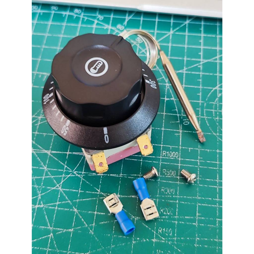 50-300 dial เทอร์โมสวิทช์ควบคุมอุณหภูมิ สําหรับเตาอบไฟฟ้า AC220V 16A