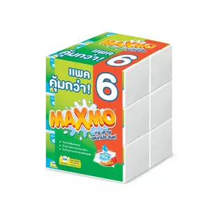 [2 แพ็ก]แม๊กซ์โม่แบบแผ่น 85 แผ่น แพ็ก 6 [Bundle 2]Maxmo Interfolded Towel 85'S P.6 กระดาษซับเอนกประสงค์ แบบแผ่น