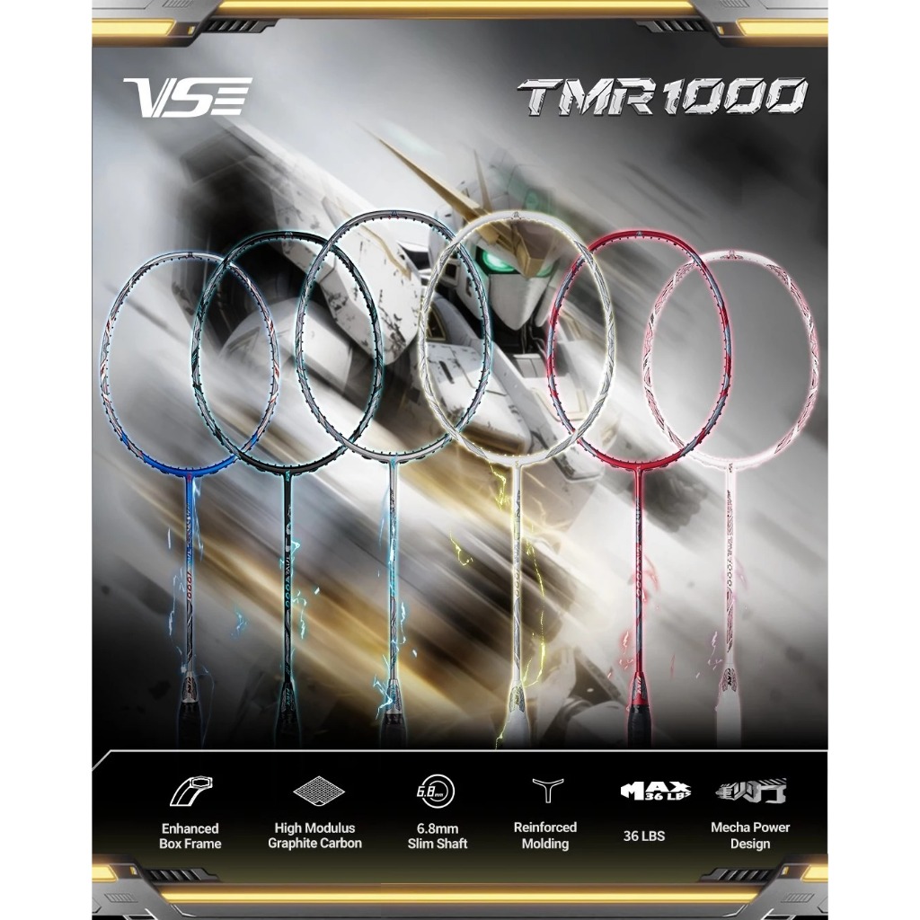 VS ไม้แบดมินตัน รุ่น Fire1000 Series แถมเอ็น+กริป+ซอง