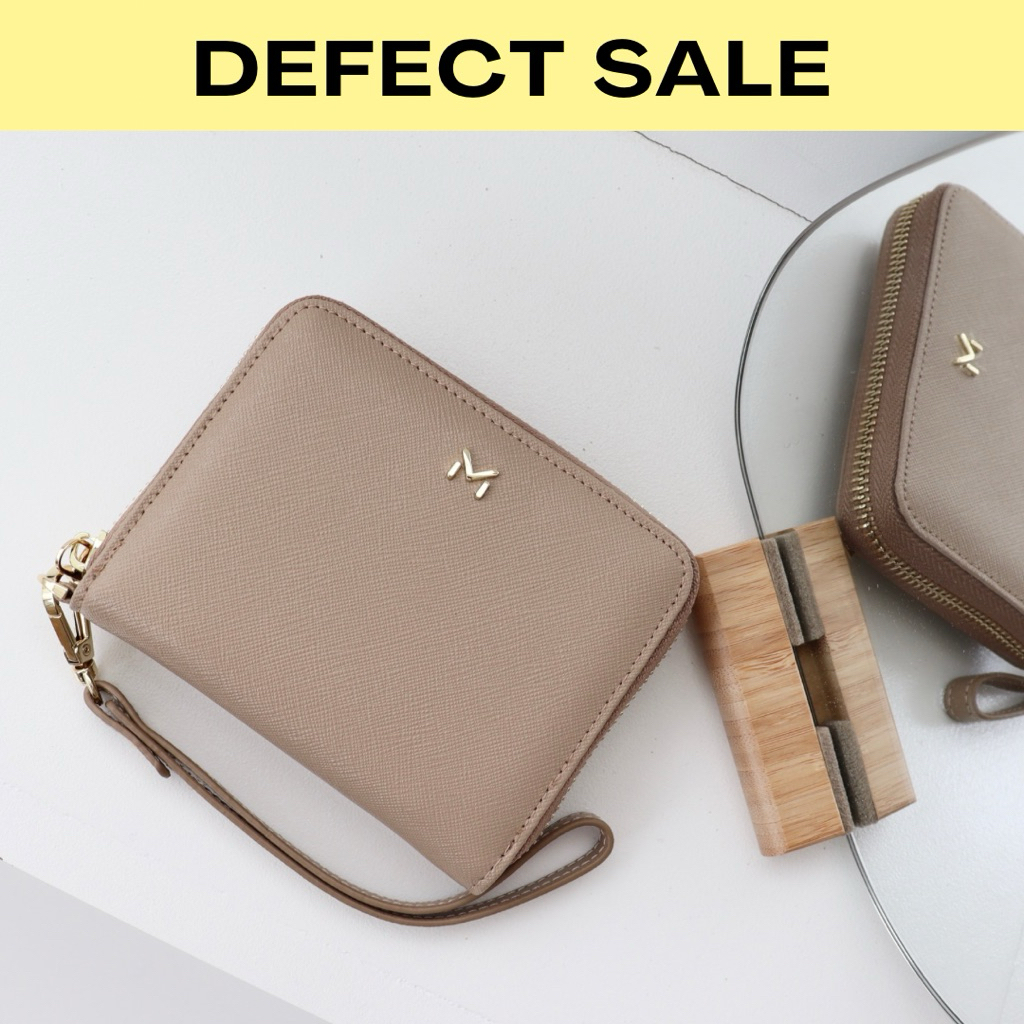 💛DEFECT SALE ลด 60%💛 MADAM PEONY กระเป๋าสตางค์หนังวัวแท้ใบสั้น รุ่น MINI OLIVIA
