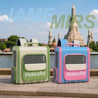 JameMirs กระเป๋าแมวใหญ่ เป้สัตว์เลี้ยงใหญ่มาก15kgพับเก็บได้ กระเป๋าสัตว์เลี้ยงพกพา ระบายอากาศดี ลวดเหล็กเสริม ไม่ยุบง่าย