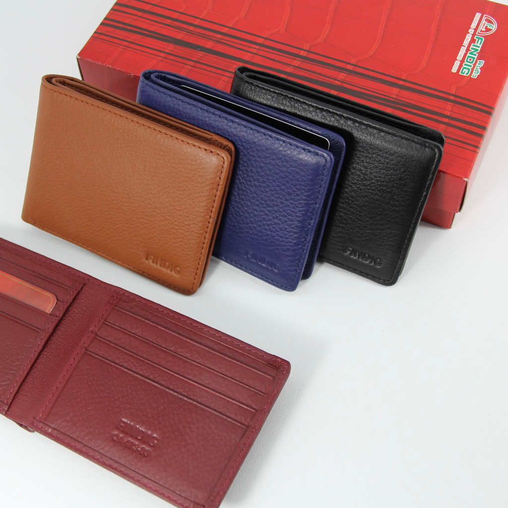 Udomagg&Findig อุดมเอก ฟินดิจ กระเป๋าสตางค์หนังแท้หนังชามัวร์เกรด A   2พับ สูง8ยาว11cm.  รหัสQA473