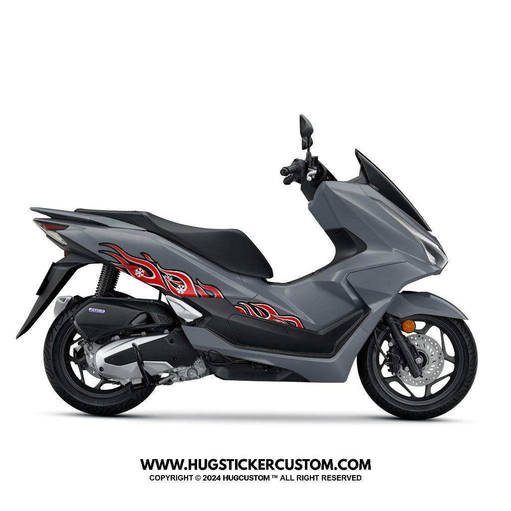 Hugsticker สติ๊กเกอร์ติดแฟริ่งข้าง สติ๊กเกอร์ติดรถ PCX 150/PCX 160 ลายไฟ (Arai Fire)