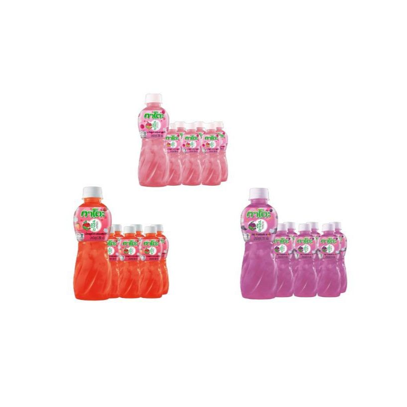 กาโตะ ผลไม้ 25% ผสมวุ้นมะพร้าว 250 มล. ยกแพ็ค 6