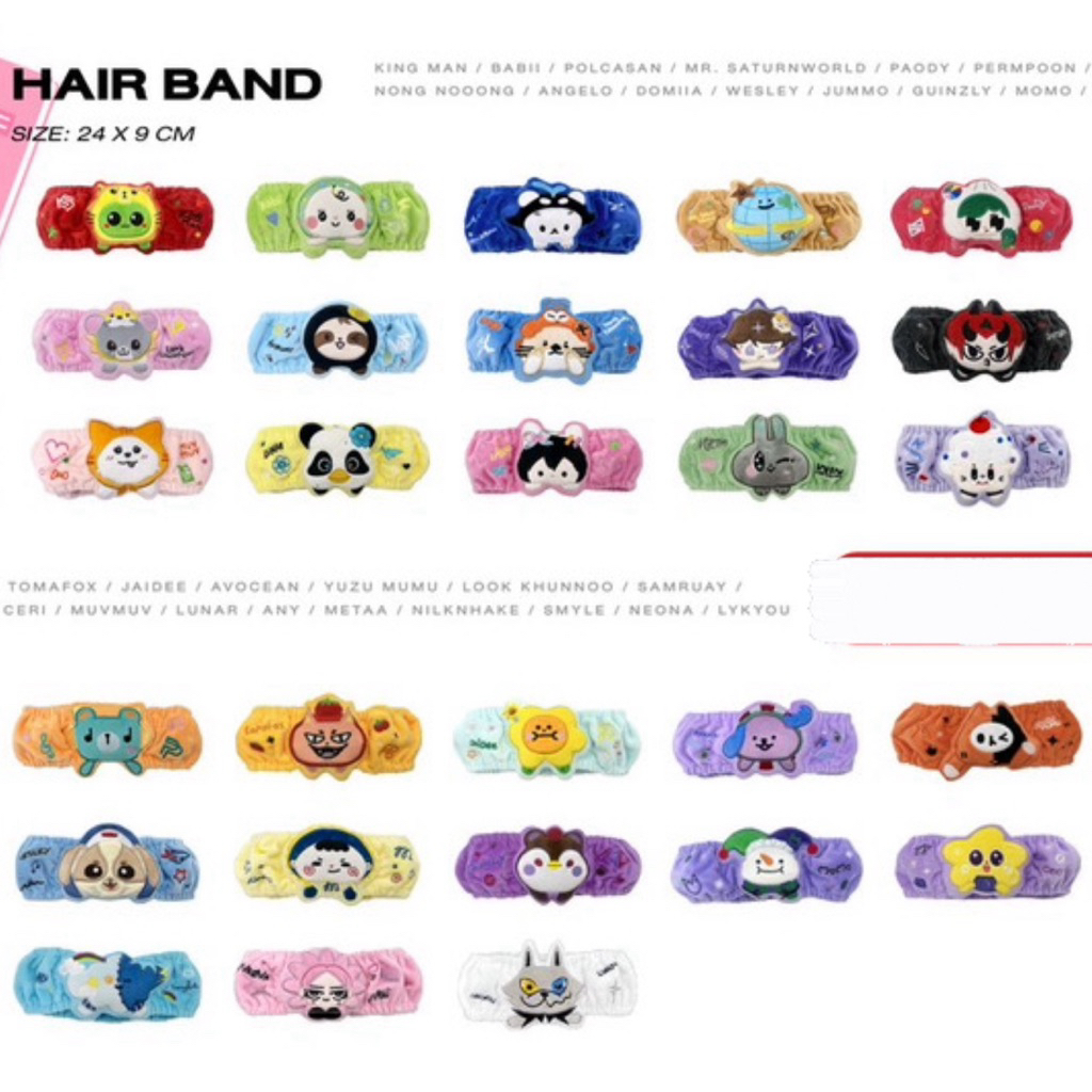 HAIR BAND ผ้าคาดผม เจมีไนน์โฟร์ท เอมี่บอนนี่ วิลเลี่ยมเอส เพิร์ธแซนต้า ปอนภูวิน จูเนียร์มาร์ค มิ้ลค์เลิฟ Lykn
