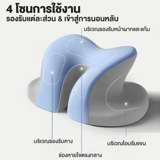 HT หมอนงีบ หมอนงีบออฟฟิศ หมอนซุกมือ สอดแขนได้ นุ่มนวล รองรับได้ดี ขนาด 38x25x17cm ซม.