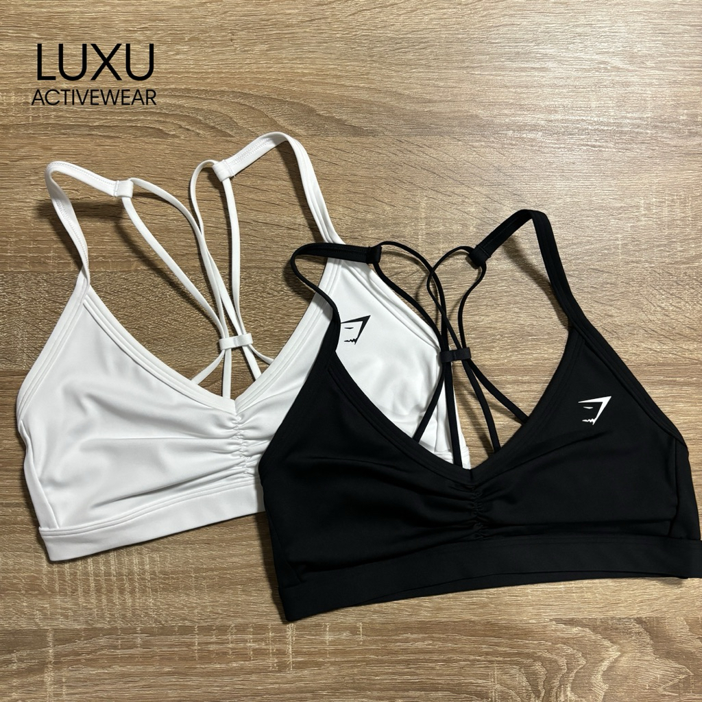 (พร้อมส่ง) GYMSHARK Ruched Strappy Sports Bra ของแท้ 100%