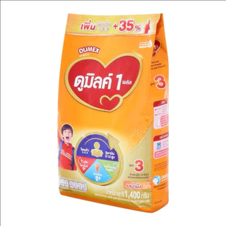 ดูเม็กซ์ ดูมิลค์ 1 พลัส ผลิตภัณฑ์นมผง สูตร 3 รสจืด,น้ำผึ้ง 1400ก.