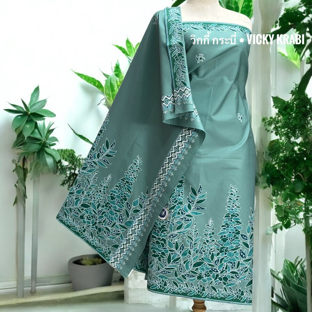 ผ้าปาเต๊ะลายชาตินพฤกษ์ เกรดพรีเมียม ผ้าเนื้อนุ่ม สีคมชัด (6 สี)
