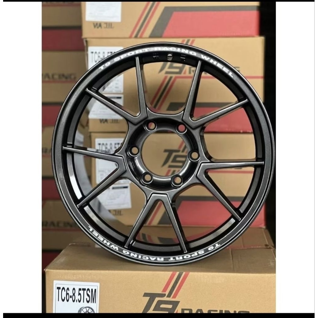 ล้อแม็กซ์T9​ RACING​ TC 005 ขอบ18 6รู139.7 กว้าง8.5ทั้ง 4 วง ออฟ35 สีเทากัน​ล้อแม็กซ์​คุณภาพดี​แข็งแ