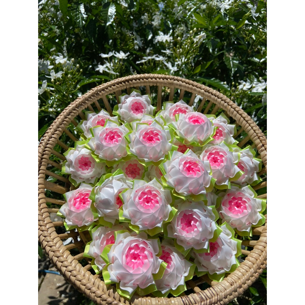 ดอกบัว2ชั้น10ดอกพร้อมส่ง