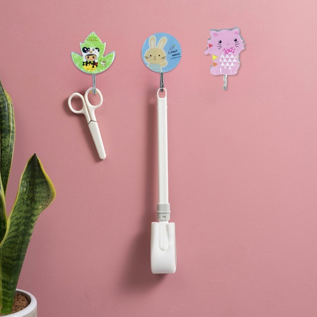 AT.Store ตะขอแขวนติดผนัง ลายการ์ตูนน่ารัก ตะขอแขวนกาวในตัว ตะขออเนกประสงค์ แพ็ค 9 ชิ้น ขนาด 5x7cm สำหรับตกแต่งบ้าน - รูปที่ 2