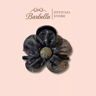 Barbella กิ๊บติดผมดอกไม้ ผ้าตาข่ายวิบวับ สไตล์เกาหลี หรูหรา รุ่น Bloomia (BB002)