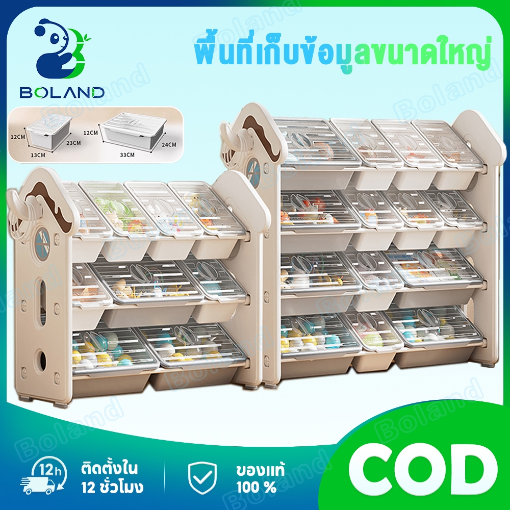 🔥Boland🔥 รacking เก็บของเล่นเด็ก✨แบ่งชั้นกันฝุ่น + capacity 🎀ของเล่นทุกชนิดง่ายดาย ชั้นวางหนังสือ