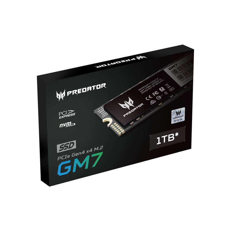 SSD Predator GM7 PCIe 4.0x4 M.2 1TB 2TB (7200/6300)รับประกัน5ปี