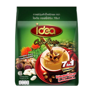 เซ็ตคู่กาแฟสมุนไพร 2 ถุง เซ็ตคู่กาแฟไอเดียสมุนไพร 7in1 ไม่มีน้ำตาล 12.5 x 44 ซอง