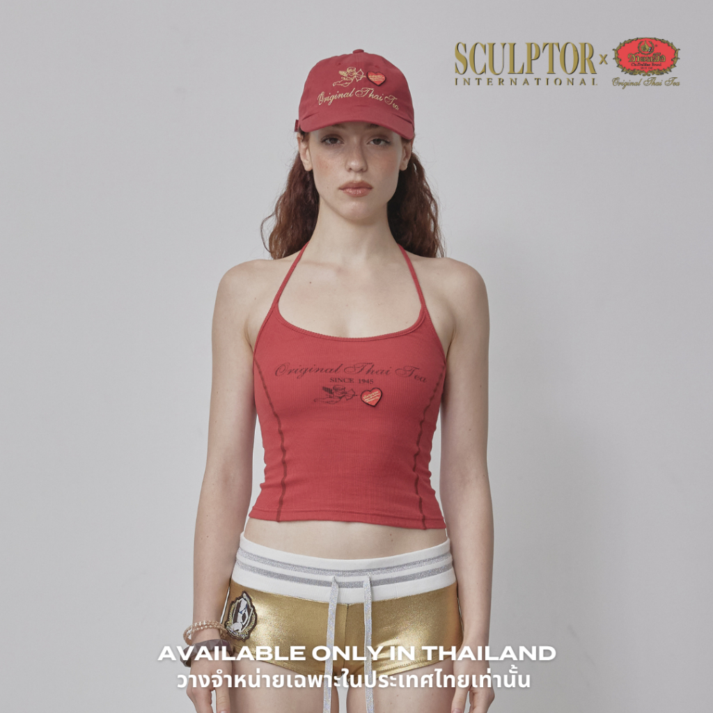 SCULPTOR® X Cha Tra Mue เสื้อคล้องคอ Heavenly Thai Tee Sleeveless Red