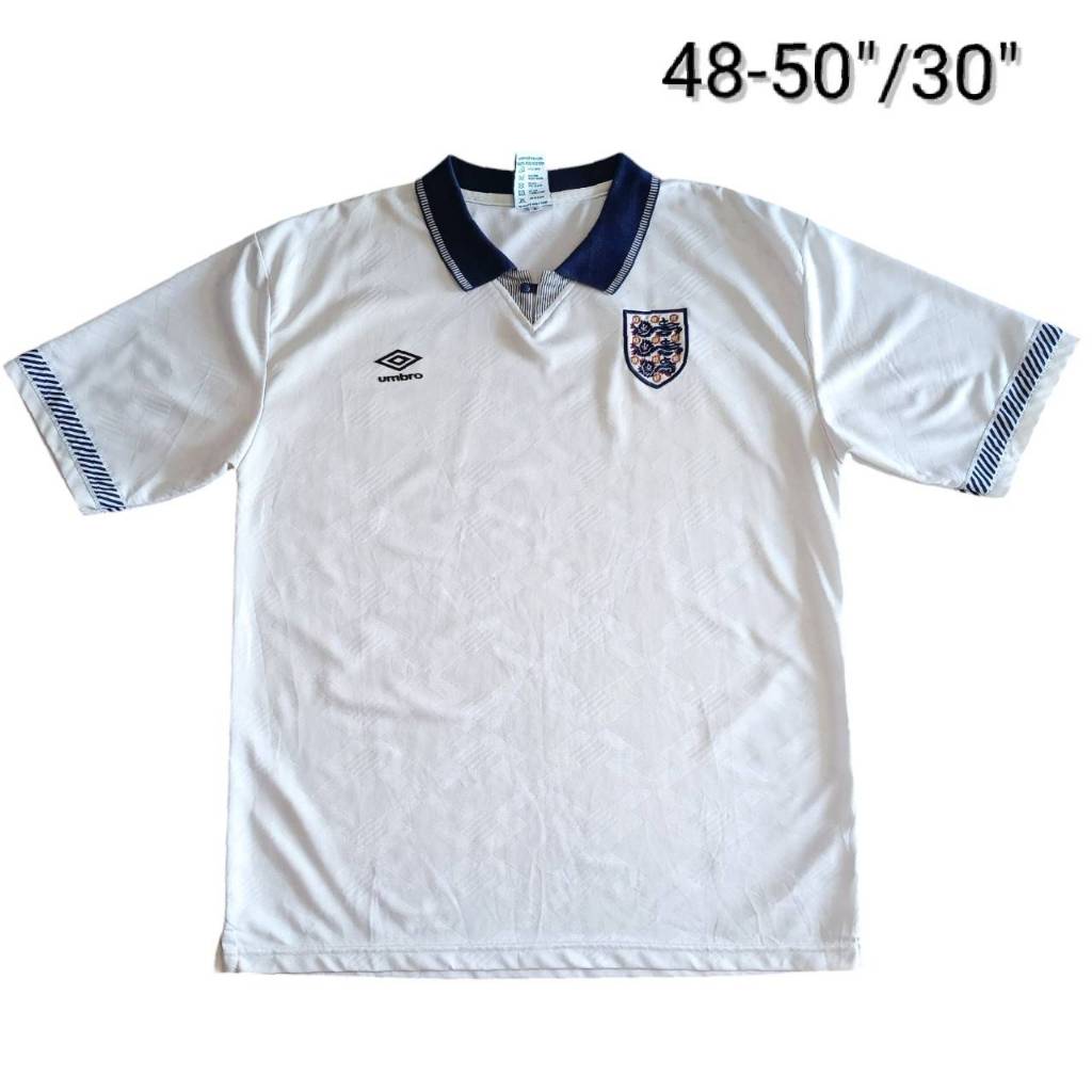 SCORE DRAW England Italia 1990 World Cup football Shirt SIZE XL  เสื้อบอล อัมโบร ทีมชาติอังกฤษ สีขาว