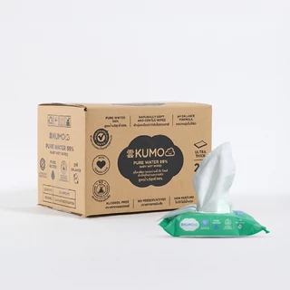 (ยกหิ้ว/ยกลัง) KUMO ทิชชู่เปียก กระดาษเปียก KUMO PURE WATER BABY WET WIPES ผ้าเช็ดทำความสะอาดสำหรับเด็ก